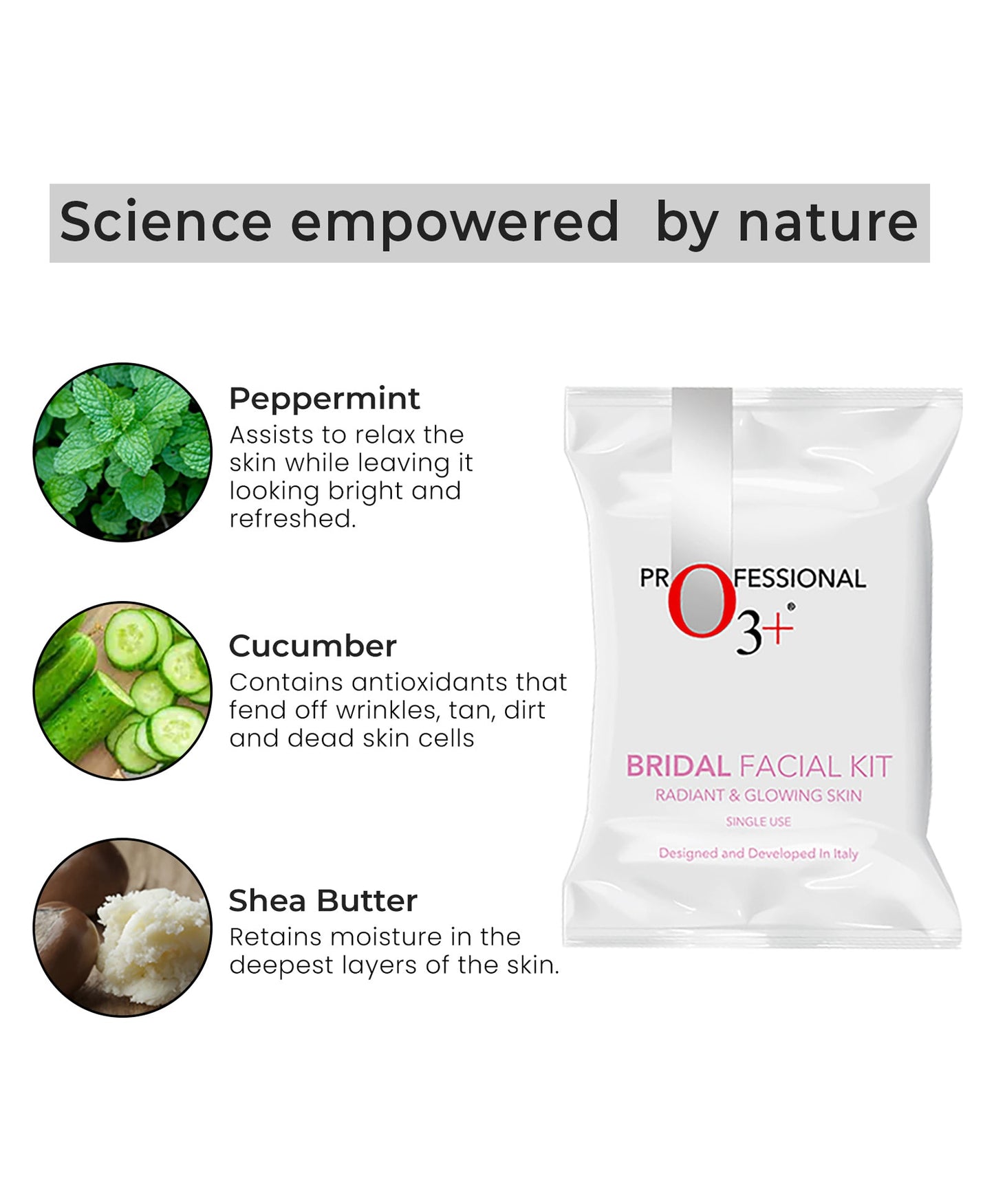 O3 PROFESSIONAL Bridal Facial Kit for Radiant Glowing Skin Single Use