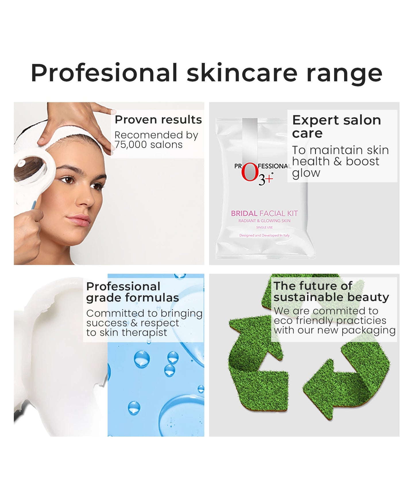 O3 PROFESSIONAL Bridal Facial Kit for Radiant Glowing Skin Single Use